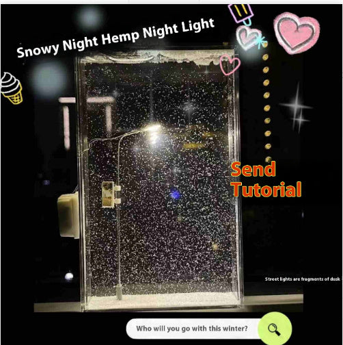 Magic Snowy Landscape Night Lights Small Street Light Snowy Flowing Night DIY Christmas Lights Christmas Desktop Decor Handmade - Bellarte Enchanté Magic Snowy Landscape Night Lights Small Street Light Snowy Flowing Night DIY Christmas Lights Christmas Desktop Decor Handmade